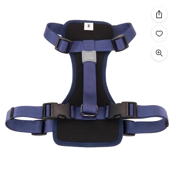 Life Is Good Plastic,Metal&Canvas FloralStep-in Dog Harness,Yellow Daisy Flowers - Picture 2 of 4